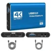 4k-usb3-0-video-capture-card-azul-entradas capturador de video usb 3.0 hdmi 4k windows mac